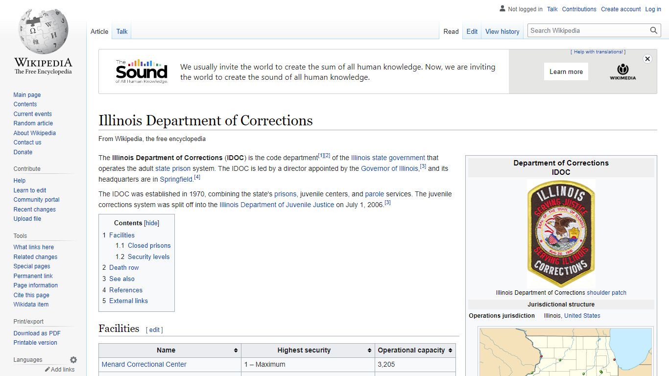 Illinois Department of Corrections - Wikipedia